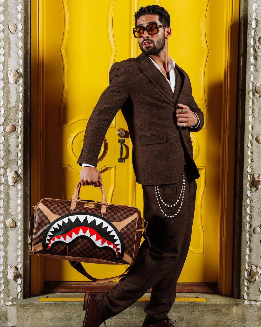 borsone-sprayground-815ssc-1.jpg Borsone Sprayground marrone Hennyville large duffle - immagine 1