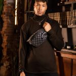 MARSUPIO SPRAYGROUND TRINITY CHECKERED CROSSBODY NERO