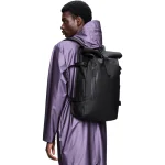 Zaino per ufficio Rains Rolltop Rucksack Large W3 nero 23 litri