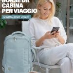 VANKEV Zaino Ryanair 40x20x25 Zaino da Viaggio Aereo Bagaglio a Mano | Donna Uomo 20L Borsa da Cabina, Borsa leggera casual per Scuola Lavoro Trekking, per PC Portatili 14 Pollici, azzurro :