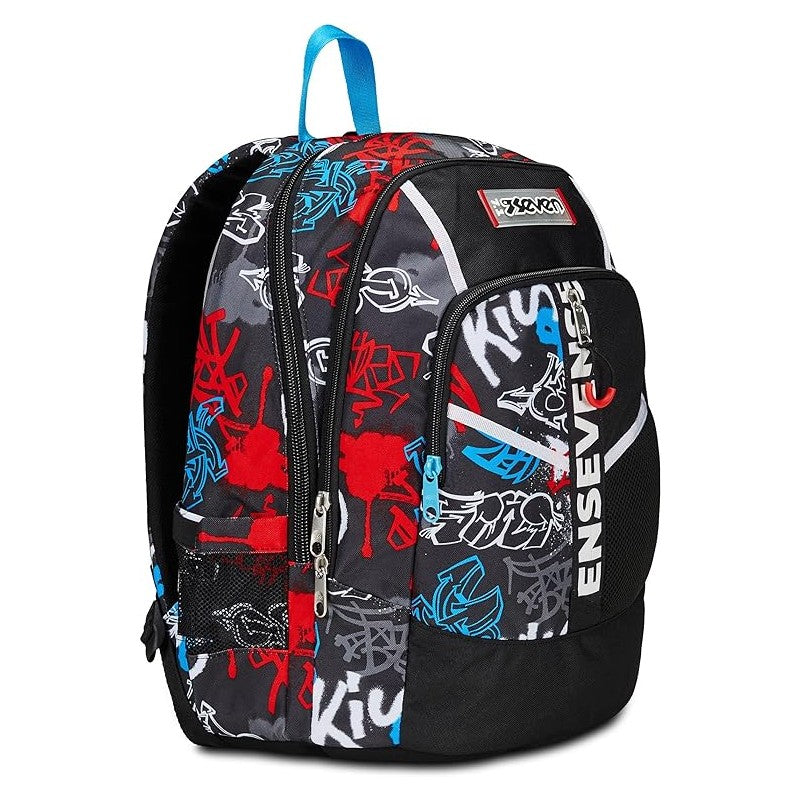 seven-zaino-762fyt-1.jpg Seven Zaino Scuola Advanced, Half Street, Nero Rosso – Cartolibreria Online Italnova - immagine 1
