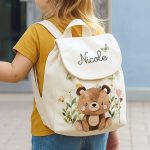 Zainetto per Scuola e Asilo Personalizzato con Illustrazione Animaletti del Bosco e Nome – Idea Zaino Scuola per Bambini, Ritorno a Scuola | Olallà