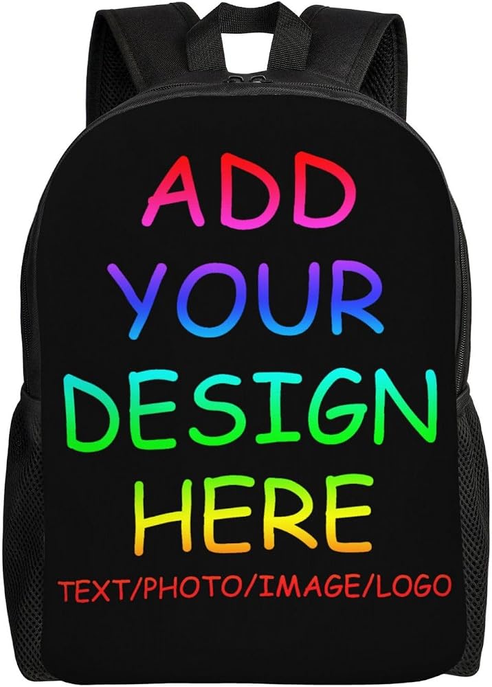 zaini-personalizzati-071zbb-1.jpg Zaino personalizzato per uomo donna, zaini personalizzati con logo di testo fotografico, personalizza borsa casual di grande capacità con scomparti ... - immagine 1