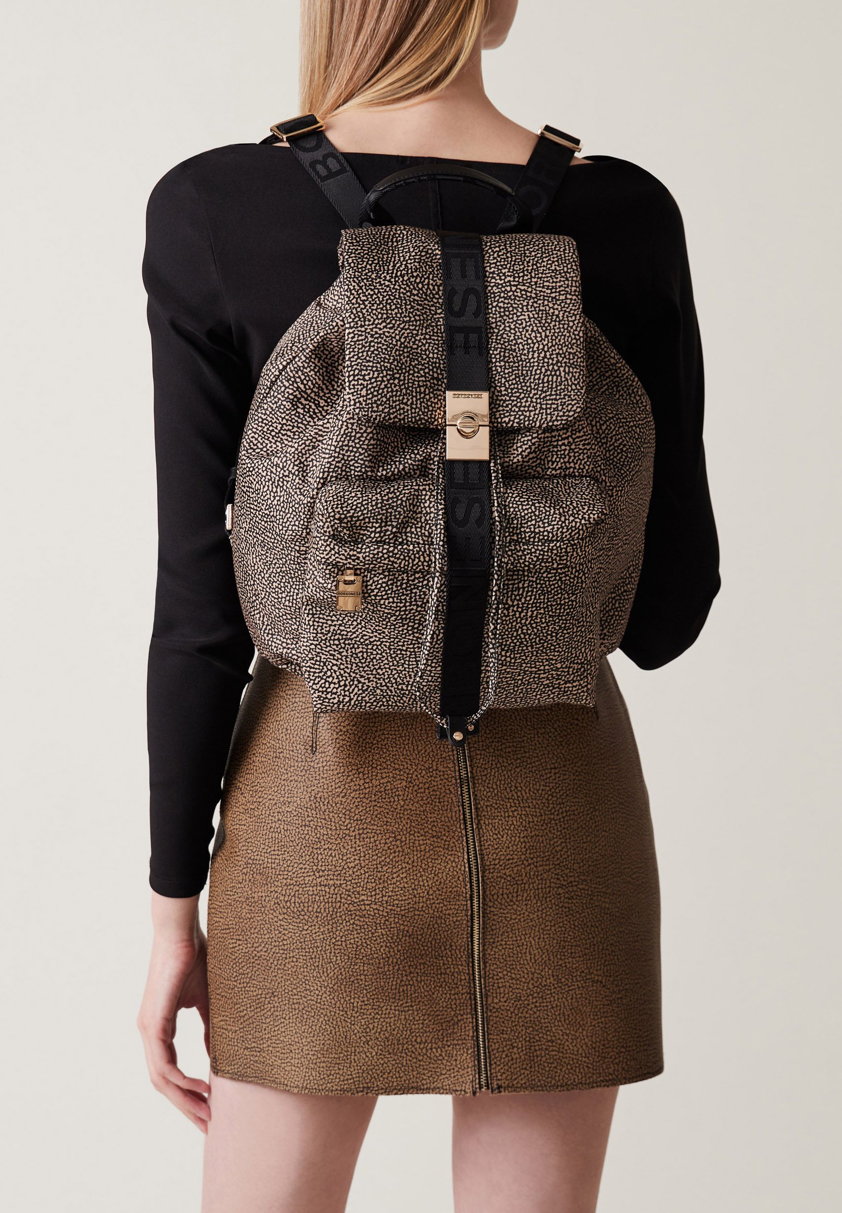 zaino-borbonese-607ahj-1.jpg Borbonese CORTINA MEDIUM Zaino op natural black/marrone Zalando.it - immagine 1
