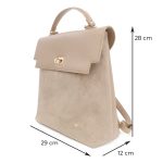 Zaino da donna in ecopelle e camoscio con manico superiore LW198
