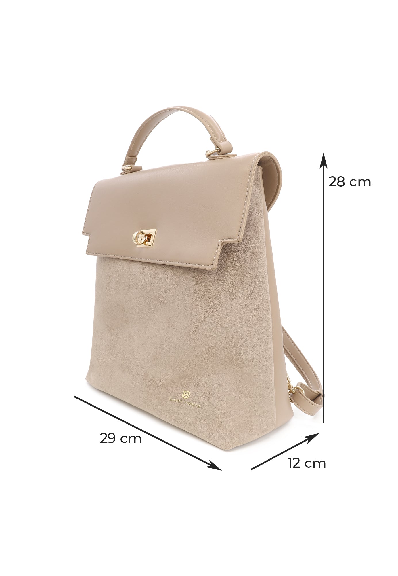 zaino-da-donna-811evq-1.jpg Zaino da donna in ecopelle e camoscio con manico superiore LW198 - immagine 1