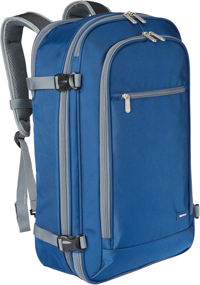 zaino-da-viaggio-224vrj-1.jpg Amazon Basics Zaino da Viaggio 40L, Bagaglio a Mano da Cabina (51x38x20cm), Spallacci Imbottiti, Scomparto Laptop 17 - immagine 1
