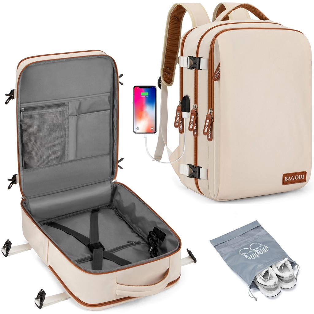 zaino-da-viaggio-aereo-956jit-1.jpg Acquista Zaino da viaggio di grande capacità per uomini e donne con porta di ricarica USB e borse di separazione per liquidi e asciutti, borsa per il fine settimana aziendale in Italia - immagine 1
