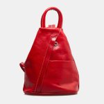 Zaino Donna VIAVERDI in Pelle Rosso Made in Italy linea Firenze Rosso