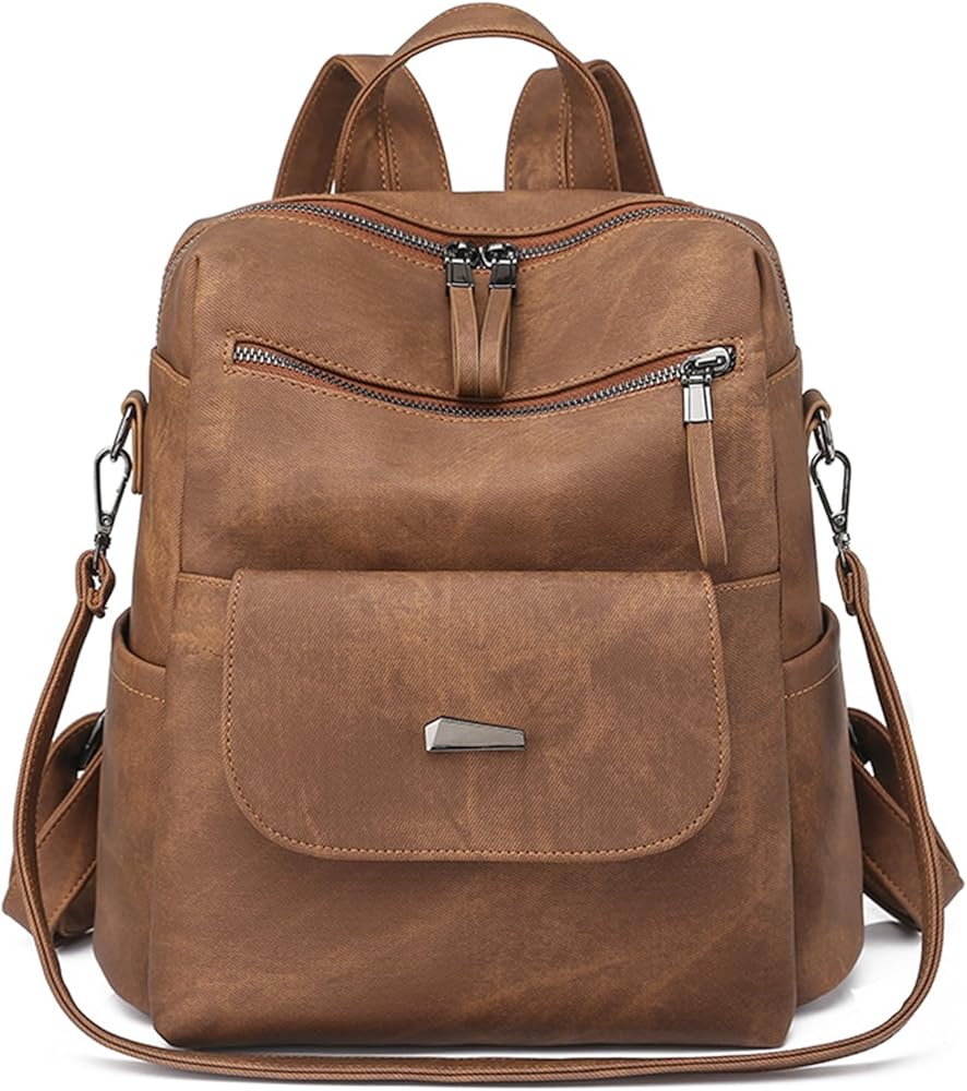 zaino-donna-pelle-943brr-1.jpg Zaino Donna in Pelle PU, Borsa Zaino Donna Impermeabile Zaini Casual Daypack Scuola Antifurto Borse a Zainetto, Zaino Scuola Zaino da Viaggio Donna ... - immagine 1