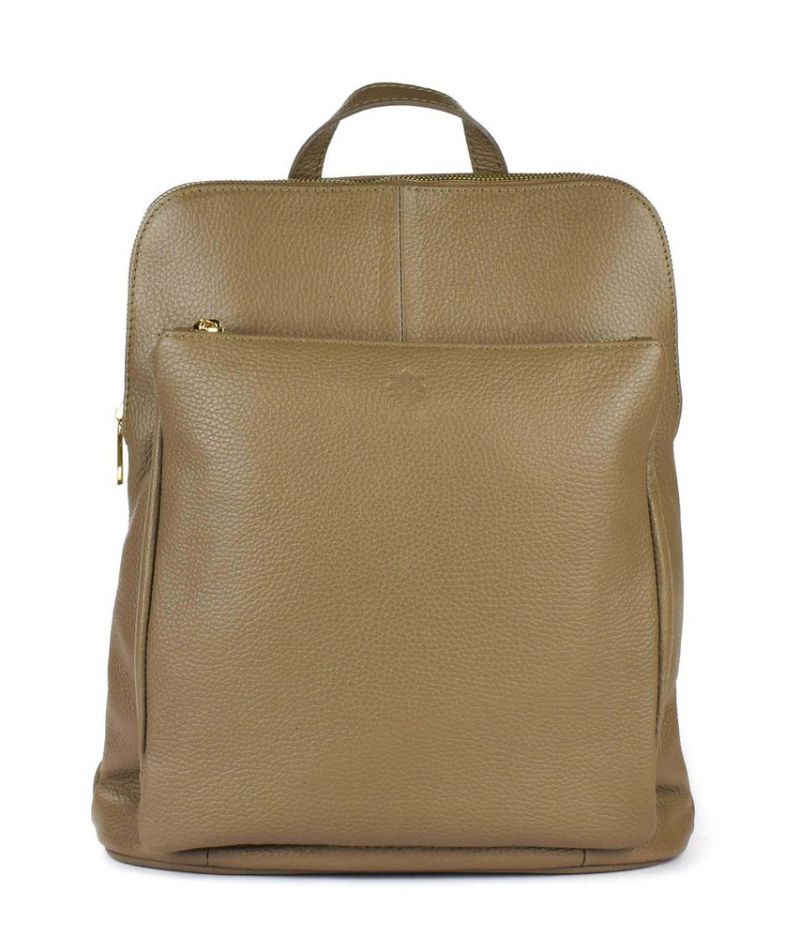 zaino-in-pelle-donna-266wmn-1.jpg Zaino donna in pelle 001 Taupe Emporio Cattani - immagine 1