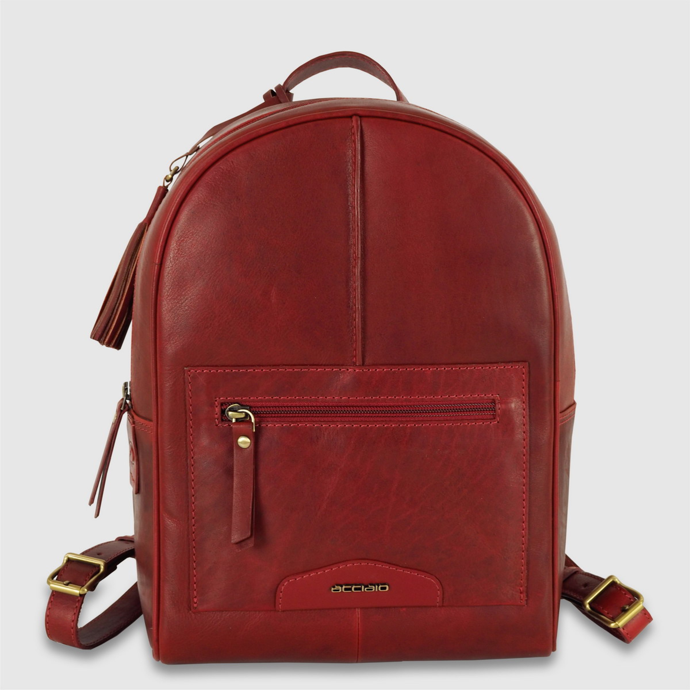 zaino-in-pelle-donna-311syx-1.jpg Zaino donna in pelle Victoria Rosso | Acciaio® - immagine 1