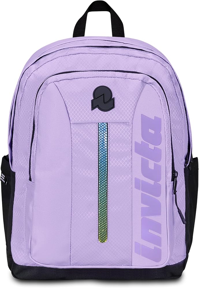 zaino-invicta-540pqi-1.jpg Invicta Zaino Scuola Jelek UP Led, Viola, Zaino Doppio Scomparto Super Capiente Con Tasca Porta PC o Tablet, Tasca Porta Borraccia e Tasca Con Organizer, Scuole Medie Superiori e Viaggio, Ragazza : - immagine 1