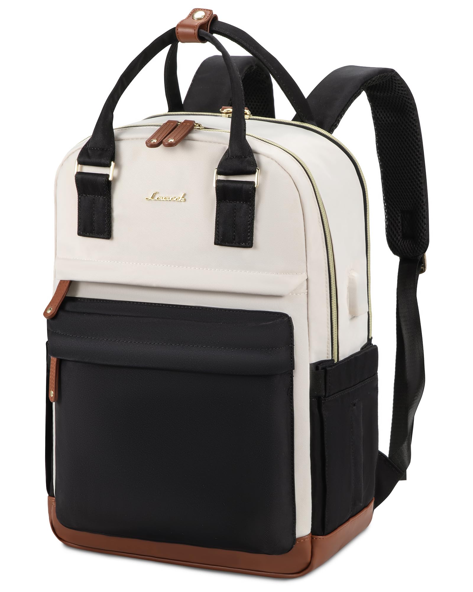 zaino-lavoro-659ayu-1.jpg LOVEVOOK Zaino Porta PC Donna, 15.6 Pollici Zaino da Viaggio Scuola Università Grande, Impermeabile Zaino Lavoro Ufficio Antifurto Elegante, Computer ... - immagine 1