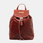 Zaino Donna in Pelle Marrone VIAVERDI Made in Italy linea Firenze