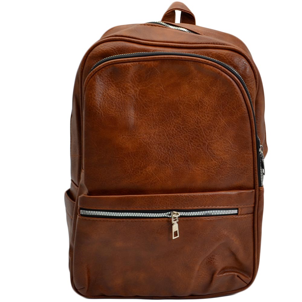 zaino-pelle-uomo-251bwt-1.jpg Zaino cuoio casual uomo borsa medio grande 13 pollici laptop portatile pu pelle zip capiente comodo uomo zaini Malu Shoes | MaluShoes - immagine 1