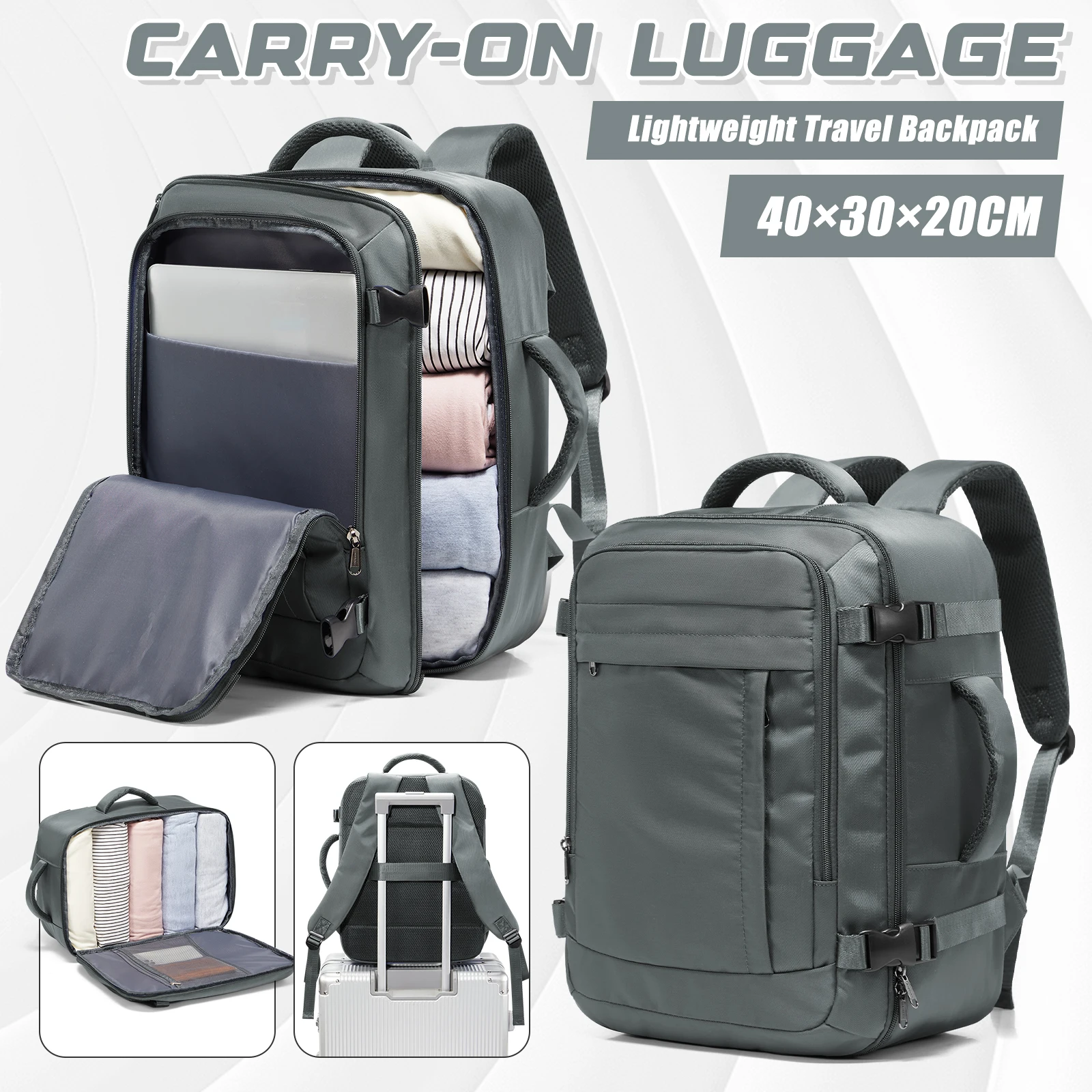 zaino-per-ryanair-316bto.webp Ryanair Borse da cabina 40x30x20 Zaino da viaggio sottosella, Borsa da cabina, Zaino da esterno Zaino per laptop per il rientro al scuola AliExpress 1524 - immagine 1
