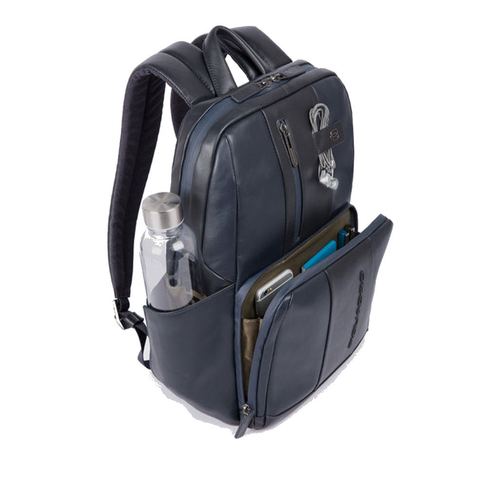 zaino-piquadro-uomo-338zjy-1.jpg Zaino Uomo PIQUADRO con Porta Pc 14" linea Urban in Pelle Nera CA3214UB00 - immagine 1