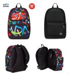 Zaino seven reversibile new con earphones wireless the double graffitiload boy