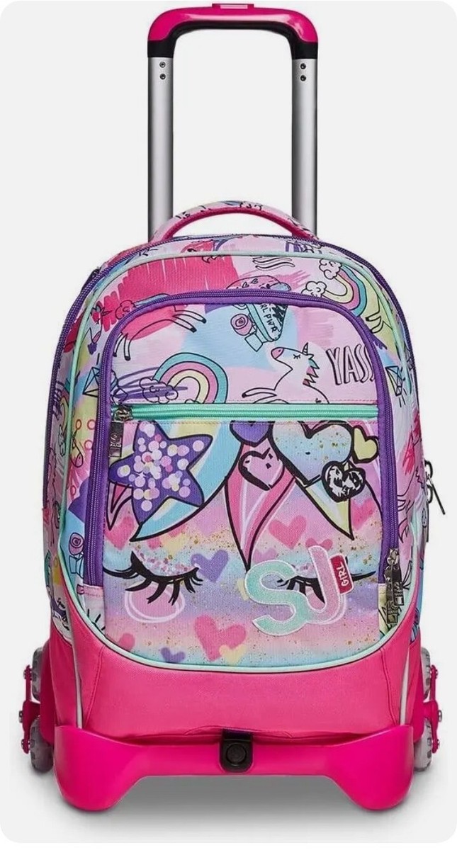 zaino-seven-trolley-978ejt-1.jpg Trolley zaino scuola Seven Sj Gang femminile staccabile 3wd animali | eBay - immagine 1