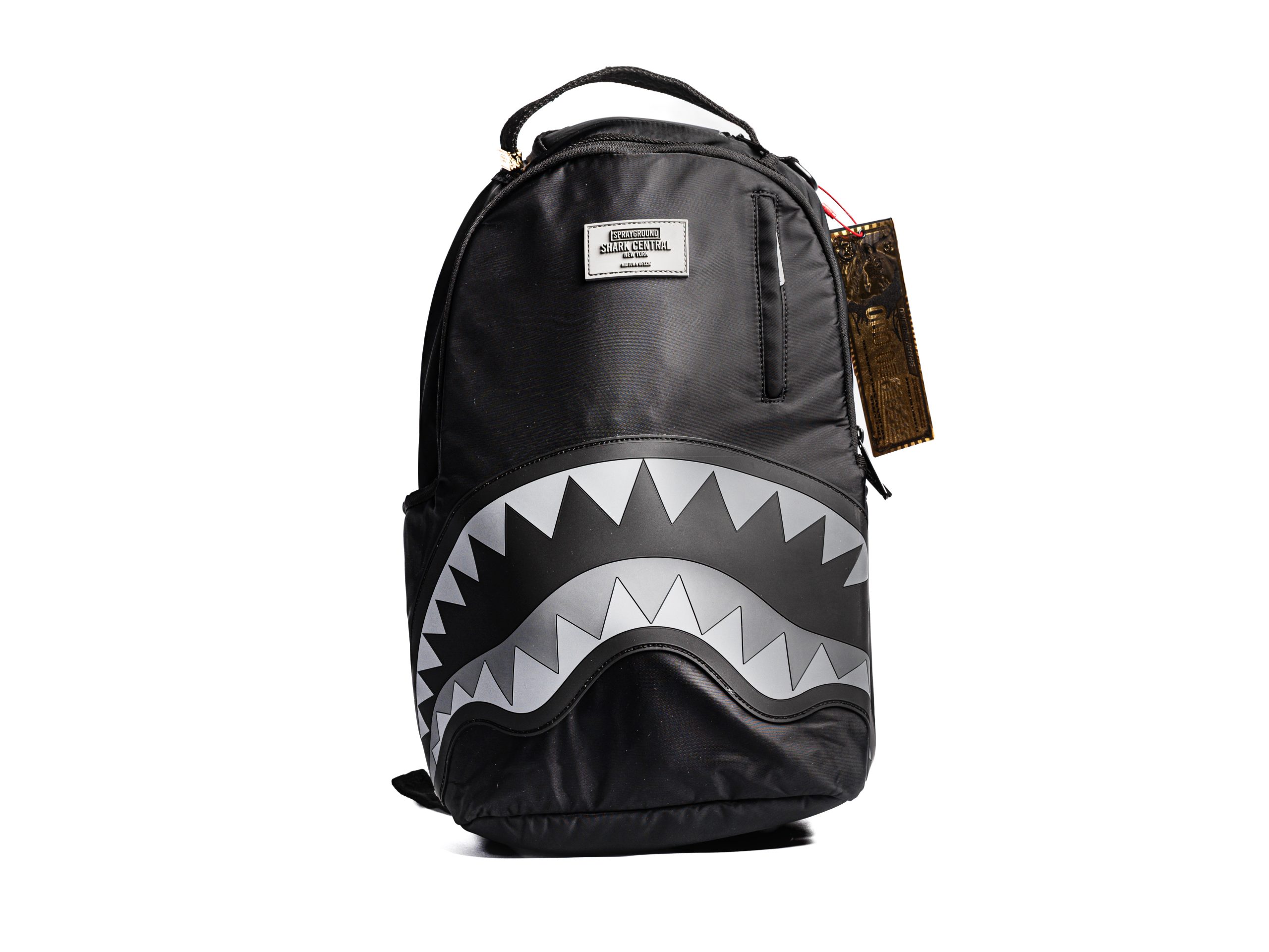 zaino-spray-ground-383soc-1.jpg ZAINO SPRAYGROUND CENTRAL SHARK BLACK ONE SIZE 44 x 37 x 15 cm - immagine 1