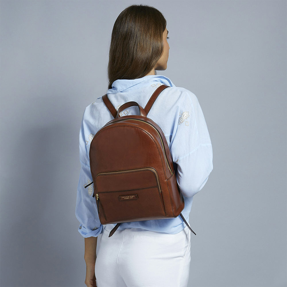 zaino-the-bridge-629yrw-1.jpg Zaino Donna THE BRIDGE linea Elettra in Pelle Marrone - immagine 1