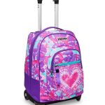 Seven Trolley Scuola, Trendy Heart Girl, Multicolore, 2 in 1 Zaino con Spallacci Uso Zaino con Cross Over System, Scuola e Viaggio, Bambine e Ragazze ...