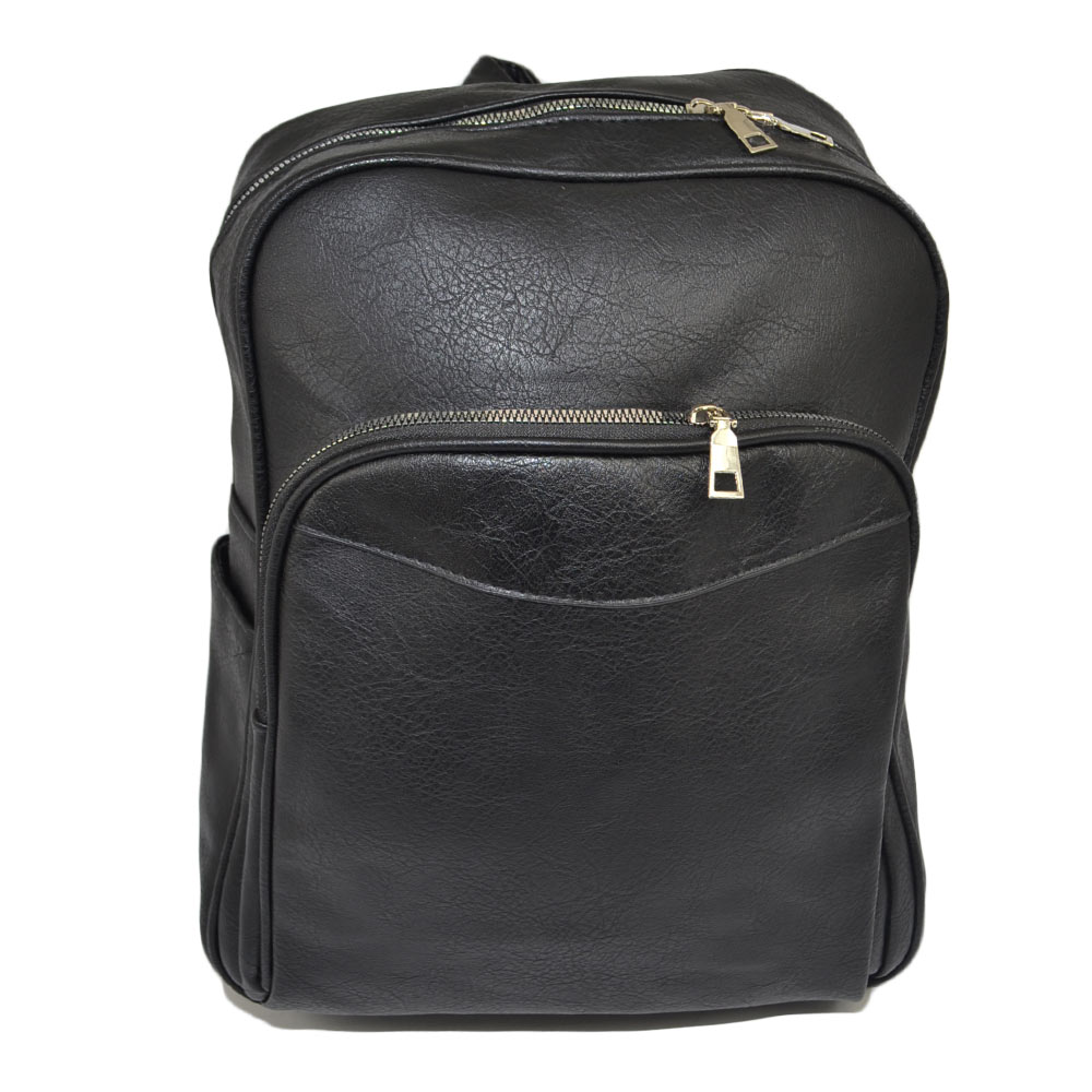 zaino-uomo-381tjo-1.jpg Zaino nero uomo borsa medio rettangolare 13 pollici laptop portatile pu pelle con zip backpack casual elegante uomo zaini Malu Shoes | MaluShoes - immagine 1