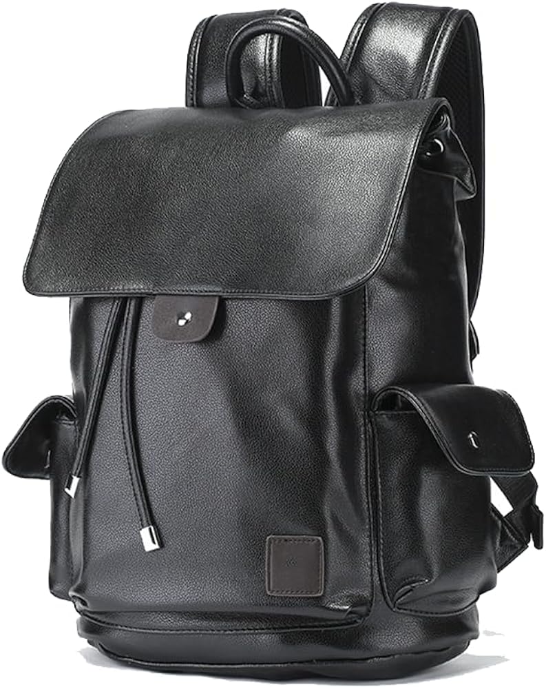 zaino-uomo-pelle-596oik-1.jpg XINYASEE Zaino Uomo in Pelle per Laptop fino a 14 Pollici, Zaino Business Grande Daypack Città in PU Pelle Vintage, Zaino Studenti Casual Moda per ... - immagine 1